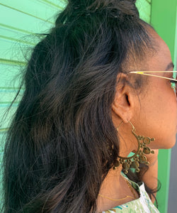 Brass moon hoop